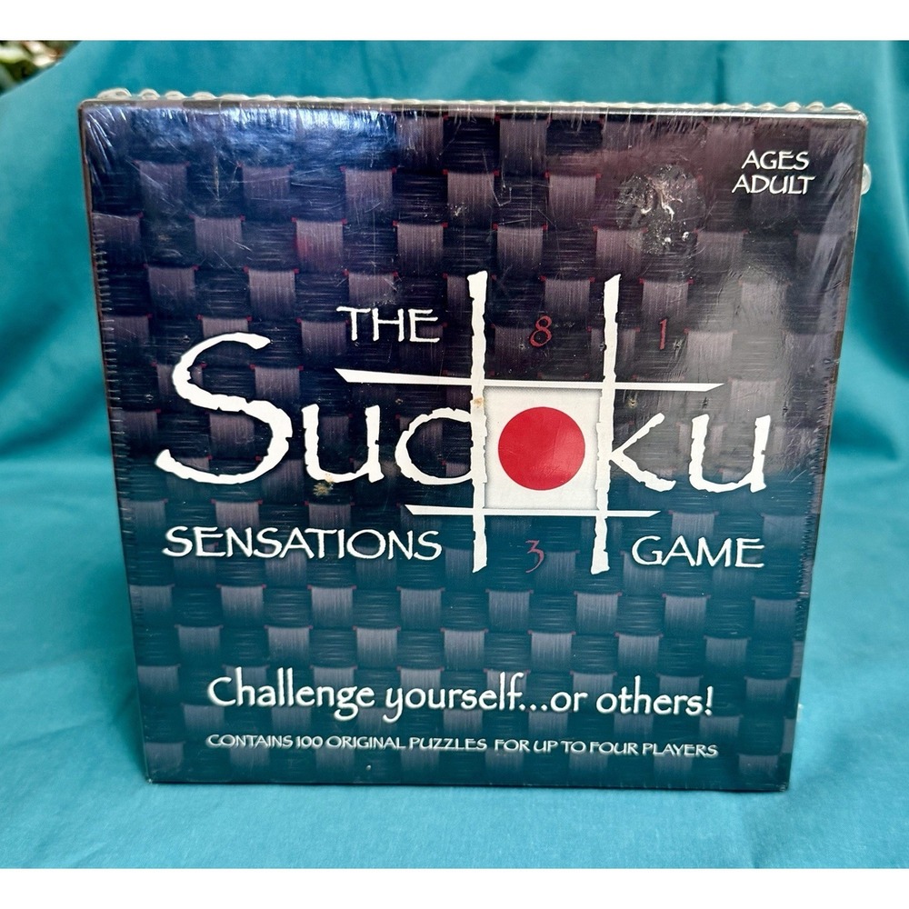 Sudoku Sensations Game Parker Bros 2005 New In Wrap 100 Puzzles